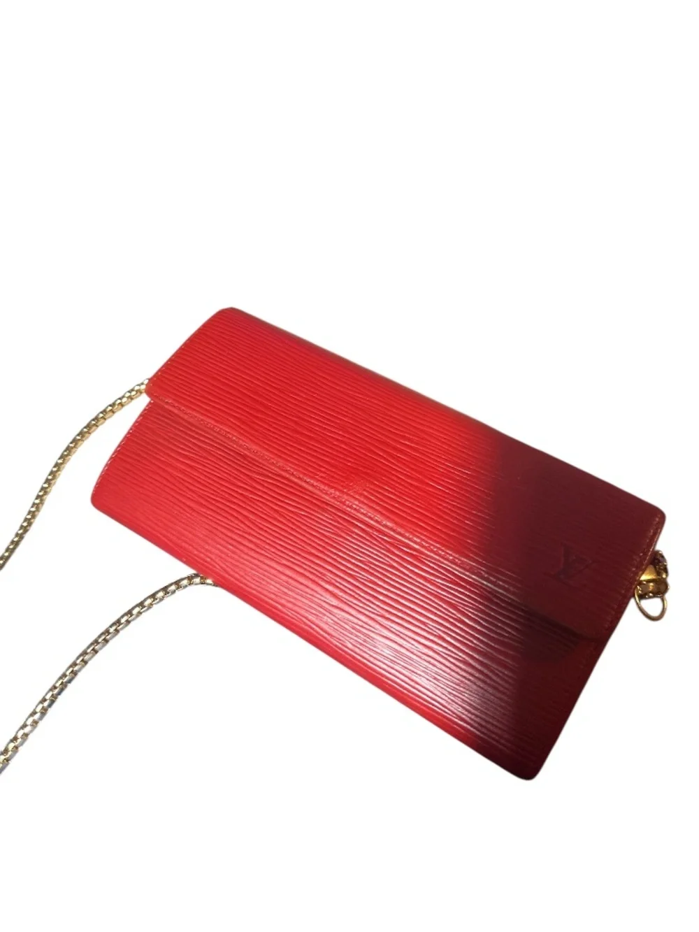 Authentic Vintage Louis Vuitton Red Epi Leather Sarah Long Wallet-Use